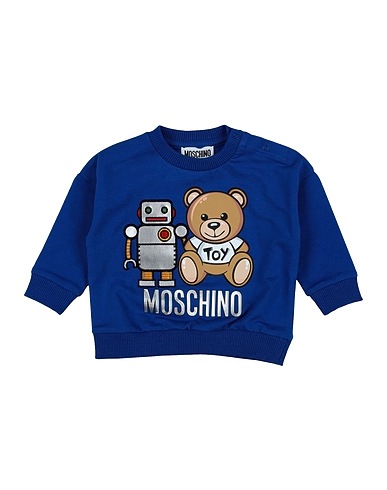 MOSCHINO BABY Felpa Blu 95% Cotone, 5% Elastan, Poliestere, Spalmato poliuretano
