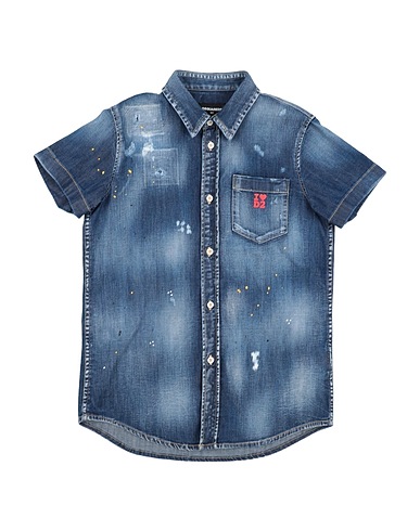 DSQUARED2 Camicia di jeans Blu 98% Cotone, 2% Elastan