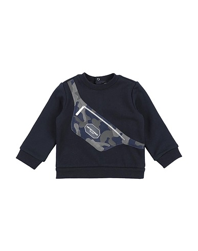 EMPORIO ARMANI Sweatshirt Midnight blue 100% Cotton, Polyester, Elastane