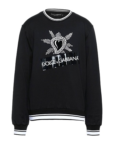 DOLCE&GABBANA Sweatshirt Black 100% Cotton, Elastane