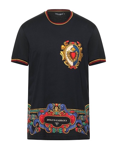 DOLCE&GABBANA T-shirt Black 100% Cotton, Elastane