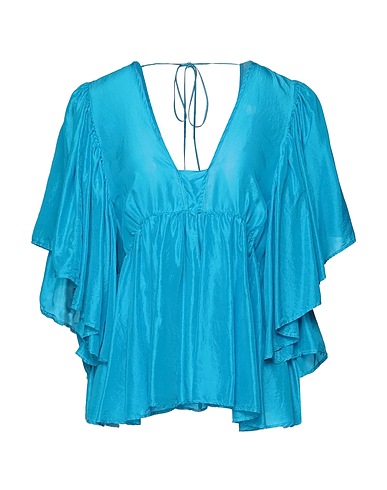 FORTE_FORTE Top Azzurro 100% Seta