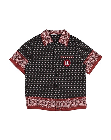 DOLCE&GABBANA Patterned shirt Black 100% Cotton