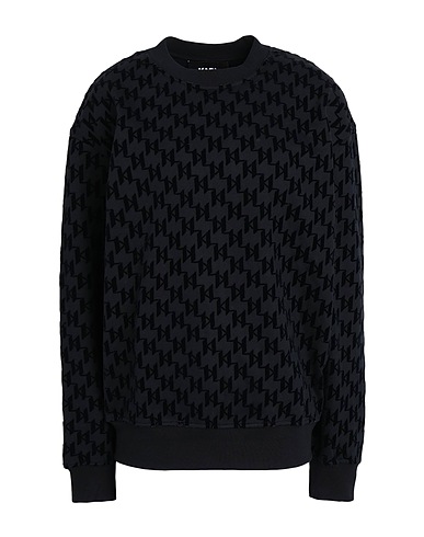 KARL LAGERFELD Sweatshirt Unisex Allover Kl Flock Sweat	 Black 100% Organic cotton