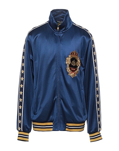 DOLCE&GABBANA Sweatshirt Blau 60% Polyamid, 40% Baumwolle, Polyester, Messing, Glas