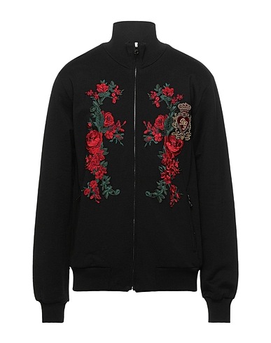 DOLCE&GABBANA Sweatshirt Black 100% Cotton, Synthetic fibers, Brass