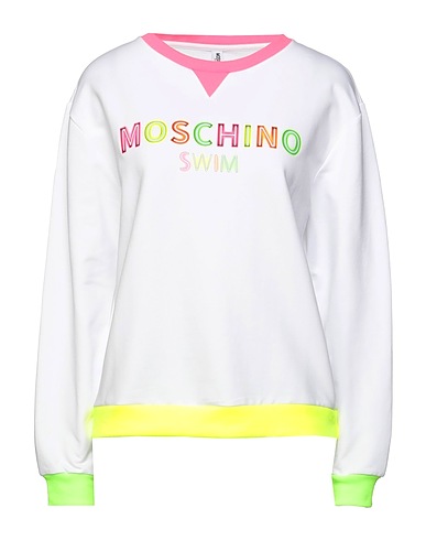 MOSCHINO Sweatshirt White 95% Cotton, 5% Elastane, Polyester