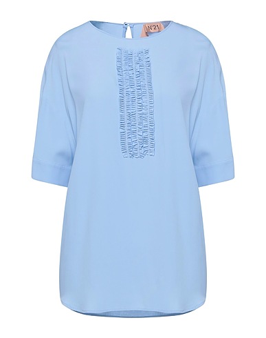 N°21 Top Sky blue 69% Acetate, 31% Silk