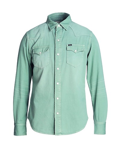POLO RALPH LAUREN Denim shirt CLASSIC FIT DENIM WESTERN SHIRT
 Sage green 100% Cotton