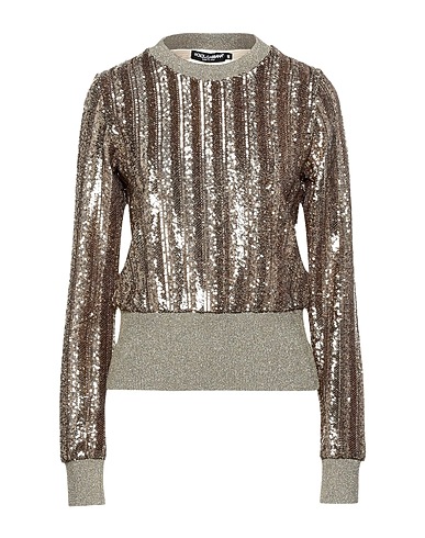DOLCE&GABBANA Top Gold 100% Polyester, Silk, Viscose, Elastane