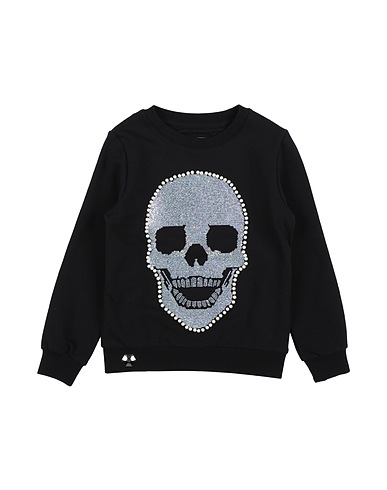 PHILIPP PLEIN Sweatshirt Black 95% Cotton, 5% Elastane