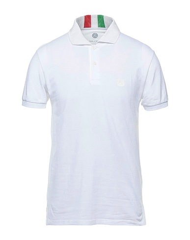 PEOPLE OF SHIBUYA Polo shirt White 94% Cotton, 6% Elastane