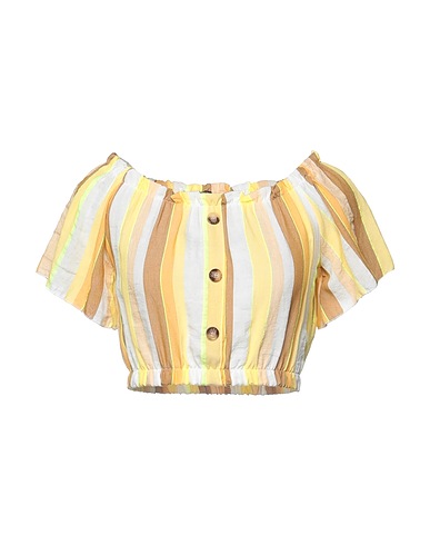VANESSA SCOTT Top Giallo ocra 84% Viscosa, 16% Lino