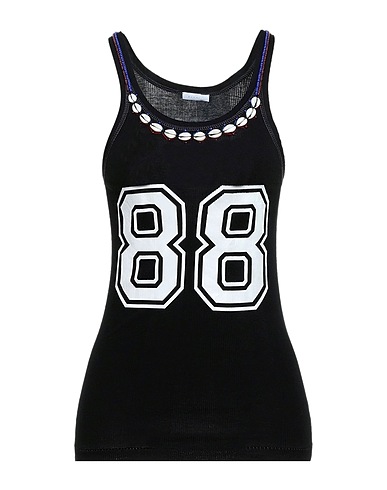 P.A.R.O.S.H. Canotta Nero 100% Cotone