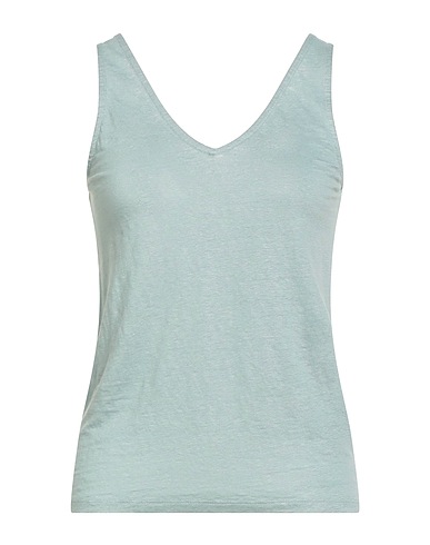 MAJESTIC FILATURES Vest Sage green 94% Linen, 6% Elastane