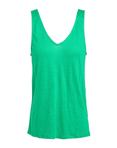 MAJESTIC FILATURES Vest Green 94% Linen, 6% Elastane