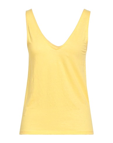 MAJESTIC FILATURES Vest Yellow 94% Linen, 6% Elastane