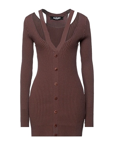 ANDREĀDAMO Solid color shirts & blouses Brown 80% Viscose, 10% Polyester, 9% Polyamide, 1% Elastane