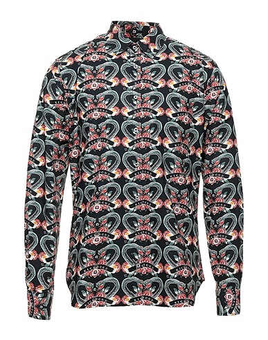 JOHN RICHMOND Patterned shirt Black 100% Cotton