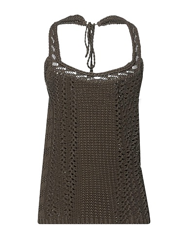 ERMANNO SCERVINO Top Vert militaire 96% Coton, 4% Meryl®