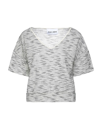 BRAND UNIQUE T-shirt Ivory 80% Cotton, 18% Polyamide, 2% Polyester