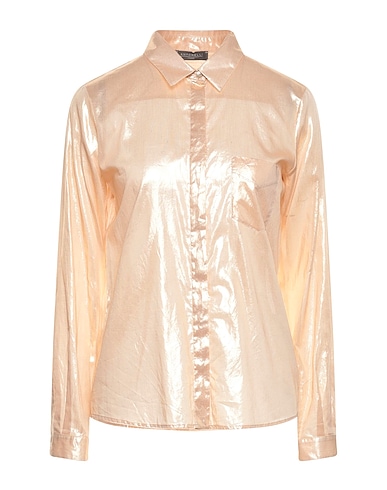 ANTONELLI Solid color shirts & blouses Platinum 100% Cotton, Polyester resin, Polyurethane resin