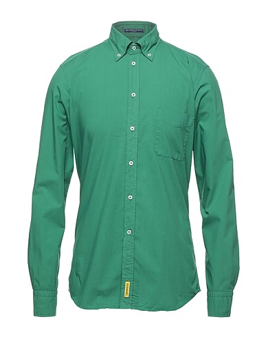 B.D.BAGGIES Solid color shirt Green 100% Cotton