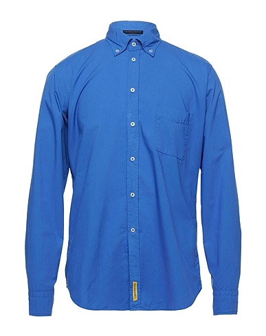 B.D.BAGGIES Camicia tinta unita Blu 100% Cotone