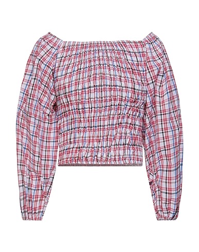 VANESSA SCOTT Schulterfreies Top Rot 98% Baumwolle, 2% Elastan