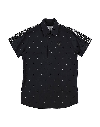 PHILIPP PLEIN Patterned shirt Black 100% Cotton