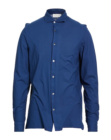 FILIPPO DE LAURENTIIS Camisa lisa Azul marino 100% Algodón