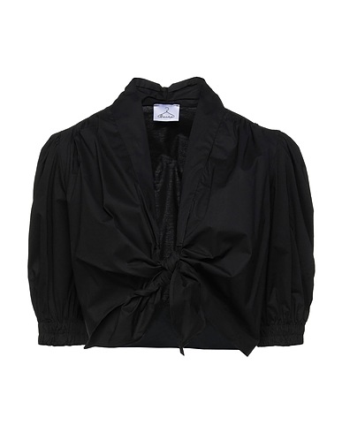 BERNA Solid colour shirts & blouses Black 95% Cotton, 5% Elastane