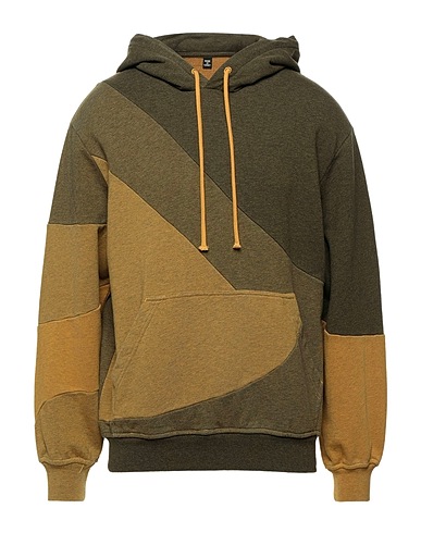 McQ Alexander McQueen Hooded sweatshirt Military green 100% Cotton, Polyester, Elastane