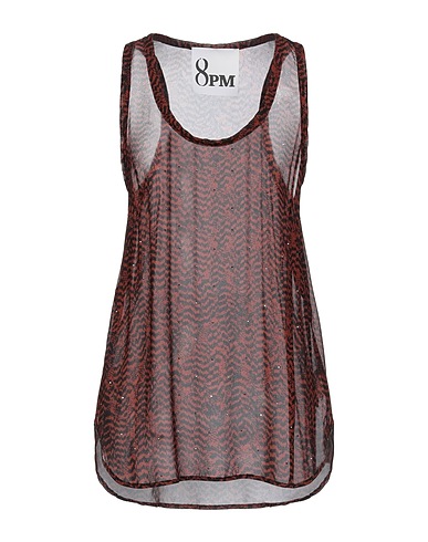 8PM Top Chocolate brown 100% Viscose