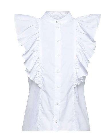 PATRIZIA PEPE Camicie e bluse tinta unita Bianco 100% Cotone