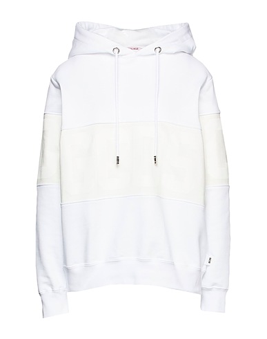 GCDS Hooded track jacket  White 100% Cotton