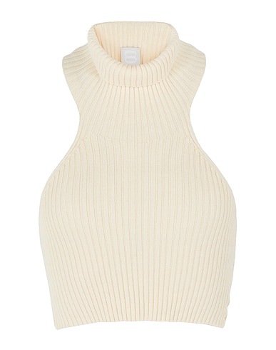 8 by YOOX Crop top Ivory 70% Viscose, 30% Polyester