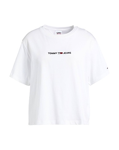 TOMMY JEANS T-shirt TJW LINEAR LOGO T-SHIRT
 Bianco 100% Cotone
