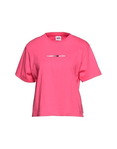TOMMY JEANS T-shirt TJW LINEAR LOGO T-SHIRT
 Fucsia 100% Cotone