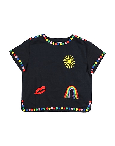 STELLA McCARTNEY KIDS Top Black 55% Linen, 45% Cotton, Polyester