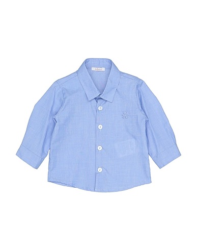 LE BEBÉ Solid color shirt Azure 100% Cotton