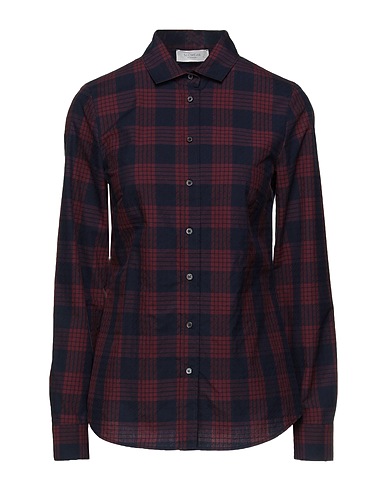 GLANSHIRT Checked shirt Midnight blue 86% Cotton, 14% Silk