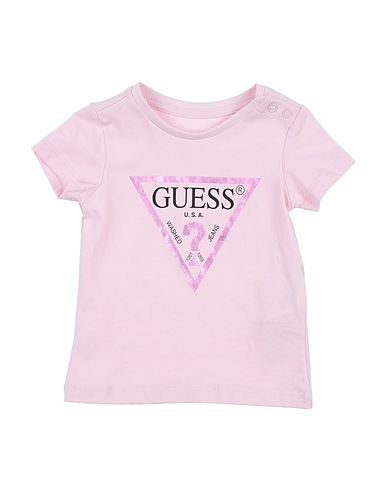 GUESS T-shirt Light pink 100% Cotton