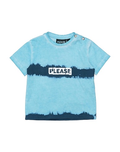 PLEASE T-shirt Sky blue 100% Cotton