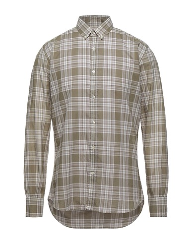 BROOKSFIELD Checked shirt Sage green 100% Cotton