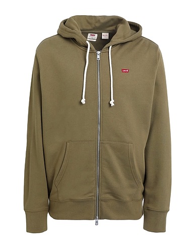 LEVI'S Hooded track jacket  NEW ORIGINAL ZIP UP
 Military green 100% Cotton