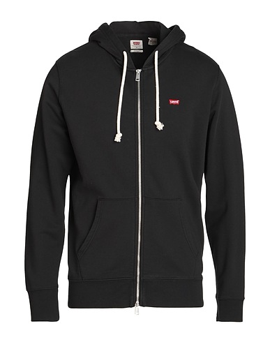 LEVI'S Hooded track jacket  NEW ORIGINAL ZIP UP
 Black 100% Cotton