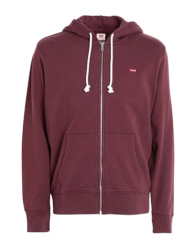 LEVI'S Hooded track jacket  NEW ORIGINAL ZIP UP
 Burgundy 100% Cotton