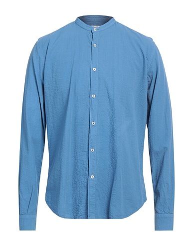 BROOKSFIELD Chemise de couleur unie Bleu 100% Coton