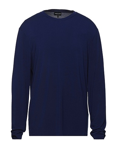GIORGIO ARMANI T-shirt Blu 90% Viscosa, 10% Elastan